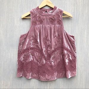 Anthropologie Floreat Myleen Velvet shell top 10